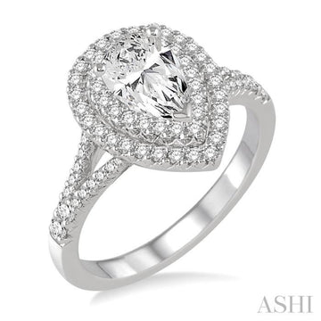 1/2 Ctw Diamond Semi-mount Engagement Ring in 14K White Gold