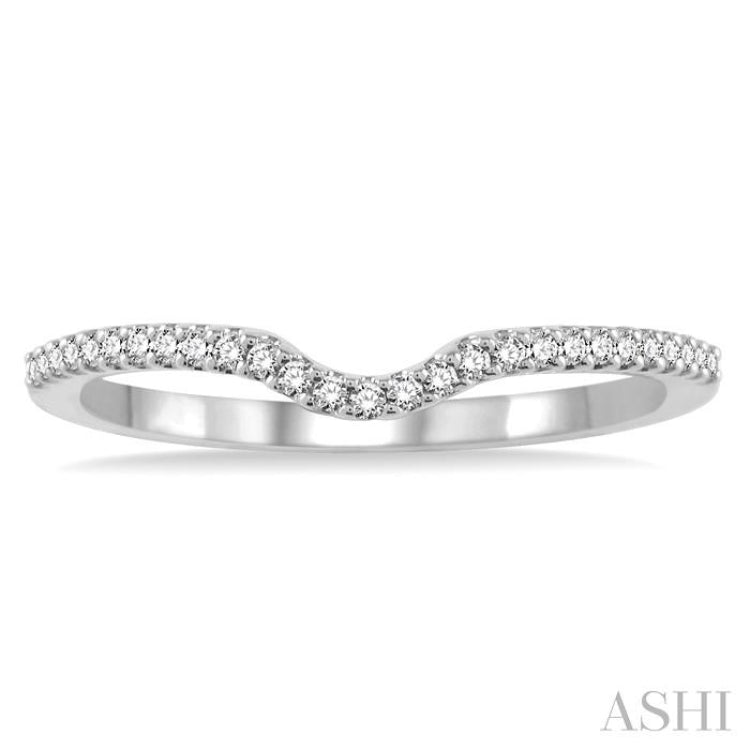 1/6 ctw Round Cut Diamond Wedding Band in 14K White Gold