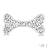 Dog Bone Petite Diamond Fashion Earrings