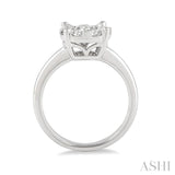 1/2 Ctw Lovebright Round Cut Diamond Bridal Ring in 14K White Gold