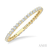1/2 ctw Round Cut Diamond Eternity Wedding Band in 14K Yellow Gold