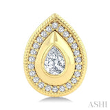 .33CTTWDM PEAR-SHAP BOLDGOLD ER YG14K-G*