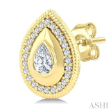 .33CTTWDM PEAR-SHAP BOLDGOLD ER YG14K-G*