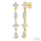 .50CTTWDM MIXED SHAPE LONG ER YG 14K-G*