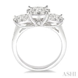 1 1/2 ctw Lovebright Round Cut Diamond Ring in 14K White Gold