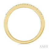 1/5 Ctw Bezel and Prong Set Round Cut Diamond Bold Fluted Fashion Ring in 10K Yellow Gold