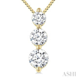 .25CTRDDM 3STONE SNOWMAN PD YG 14K-G+CH*