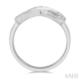 1/5 ctw Baguette and Round Cut Diamond Infinity Ring in 10K White Gold