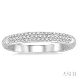 1/5 Ctw Round Cut Diamond Wedding Band in 14K White Gold