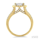 1 Ctw Lovebright Round Cut Diamond Engagement Ring in 14K Yellow and White Gold