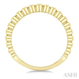 1/10 Ctw Ribbed Pod Shape Round Cut Diamond Pirouette Fashion Band in 10K Yellow Gold