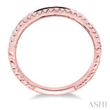 1/6 Ctw Round Cut Diamond Matching Wedding Band in 14K Rose Gold