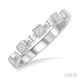 3/8 Ctw Marquise and Princess Cut Diamond Ladies Band in 14K White Gold