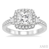 1/2 Ctw Diamond Semi-Mount Engagement Ring in 14K White Gold