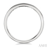 1/5 Ctw Baguette and Round Cut Diamond Stackable Fashion Band in 10K White Gold