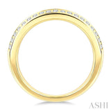 1 1/2 Ctw Channel Set Baguette and Round Cut Diamond Wedding Band in 14K Yellow Gold