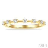 1/5 Ctw Round Cut Diamond Fashion Band in 14K Yellow Gold