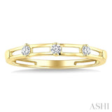 1/10 Ctw Open Window Frames Round Cut Diamond Stackable Fashion Band in 10K Yellow Gold