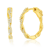 Sterl. S.- Gold filled Ear w/ Dia/Gem
