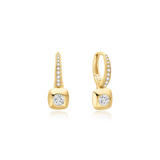 Sterl. S.- Gold filled Ear w/ Dia/Gem