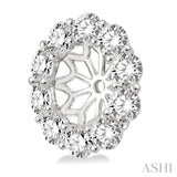 1 1/2 Ctw Round Cut Diamond Earrings Jacket in 14K White Gold