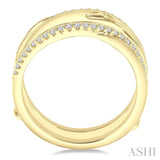 1/4 Ctw Round Diamond Insert Ring in 14K Yellow Gold