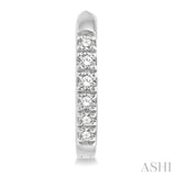 1/8 Ctw Single Cut Diamond Huggie Petite Earrings in 10K White Gold