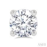 1 Ctw Round Cut Diamond Stud Earrings in 14K White Gold