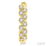 1/5 Ctw Petite Zigzag Layout Round Cut Diamond Fashion Huggies in 10K Yellow Gold