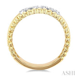 1/4 Ctw Past, Present & Future Lovebright Round Cut Diamond Fashion Ring in 14K Yellow and White Gold