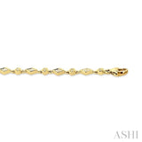 1/4 Ctw Art Deco Kite Round Cut Diamond Fashion Tennis Bracelet in 10K Yellow Gold