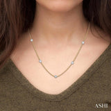 2 ctw Round Cut Diamond Fashion Necklace in 14K Yellow and White Gold