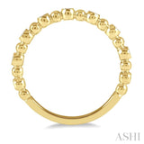 1/6 Ctw Ball Link Round Cut Diamond Bead Bijoux Stack Band in 14K Yellow Gold