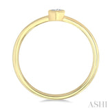 1/6 Ctw Petite Bezel Set Marquise Cut Diamond Fashion Ring in 10K Yellow Gold
