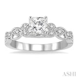 1/10 ctw Diamond Semi-mount Engagement Ring in 14K White Gold