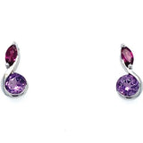Sterl. S.- Gold filled Ear w/ Dia/Gem