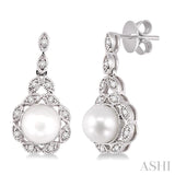 Pearl & Diamond Earrings