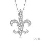 Fleur De Lis Diamond Pendant