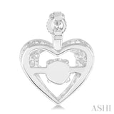 Heart Shape Silver Emotion Diamond Earrings