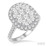 Oval Shape Lovebright Bridal Diamond Engagement Ring