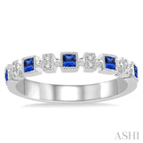 Gemstone & Diamond Wedding Band