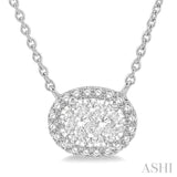 Oval Shape Lovebright Diamond Necklace