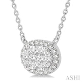 Oval Shape Lovebright Diamond Necklace