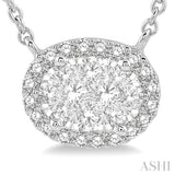 Oval Shape Lovebright Diamond Necklace