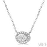 Oval Shape Lovebright Diamond Necklace