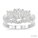 Past Present & Future Lovebright Bridal Diamond Wedding Set