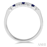 Gemstone & Diamond Wedding Band