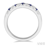 Gemstone & Diamond Wedding Band