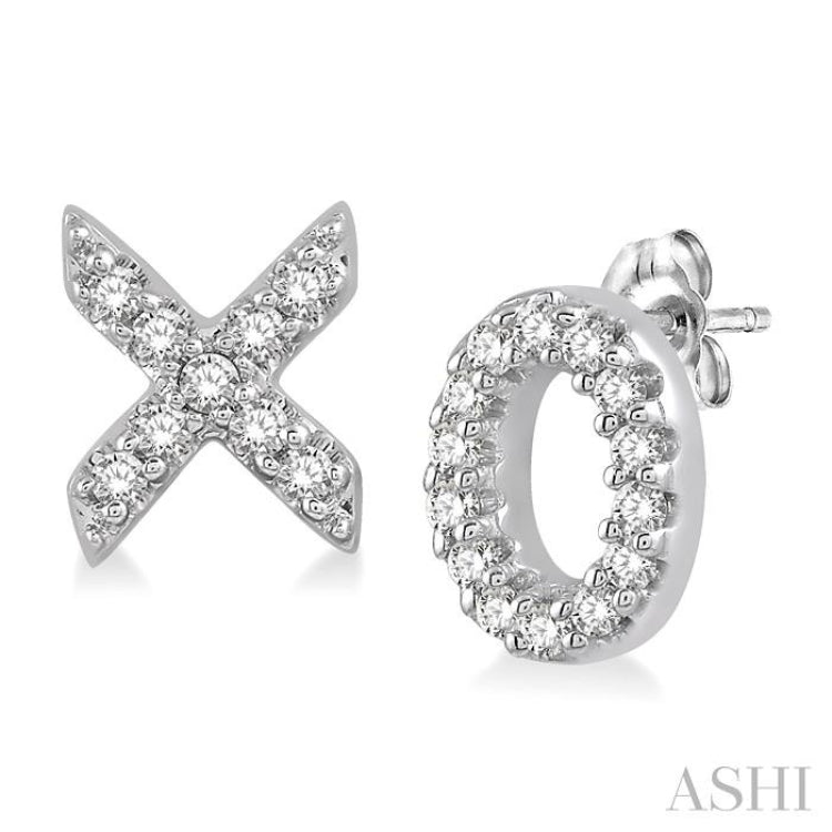 X & O Shape Diamond Fashion Earrings