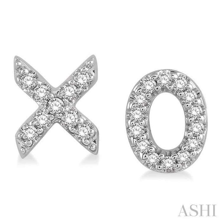 X & O Shape Diamond Fashion Earrings